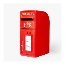 Post box red with - box,