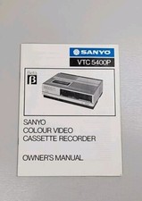 Original Sanyo VTC 5400P Betamax Hi-Fi Betamax VCR Owner's Manual