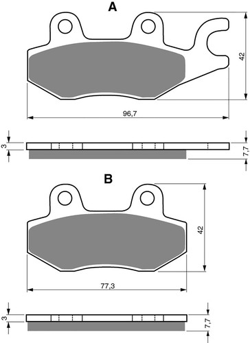 Brake disc pads rear goldfren - brake,