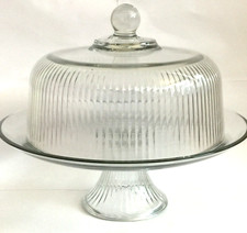VINTAGE CLEAR RIBBED GLASS