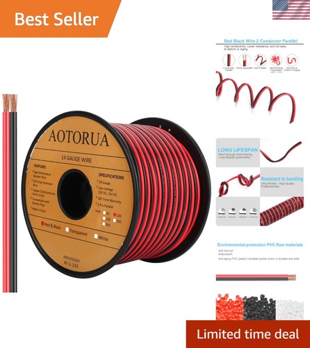 Durable 100ft red black - &, zip