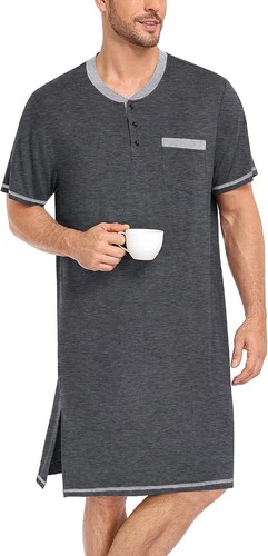 Mens nightshirt short sleeve - short,