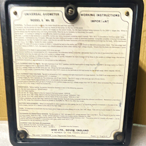 Avo universal avometer - avo, model