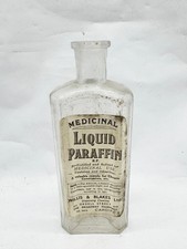 ANTIQUE LIQUID PARAFFIN BOTTLE WILLIS BLAKES CARDIFF DISPENSING CHEMISTS