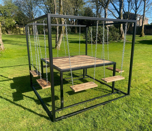 Multi seat metal garden - multi-seat, swing