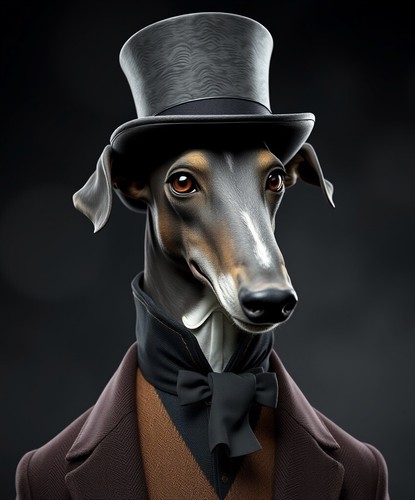 Victorian greyhound gentleman - victorian,