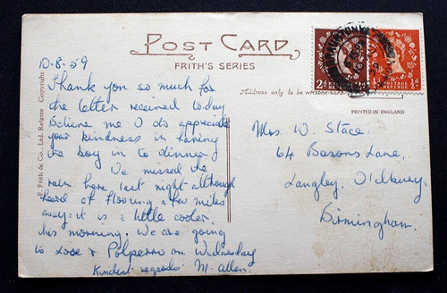 Braunton devon 1959 postmark - braunton,,