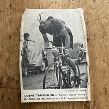 Eugene Tamburlini 1954 Tour of Britain Vintage Photograph