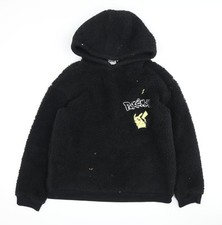 Pokémon Girls Black Fleece Pikachu Hoodie 13-14 Years