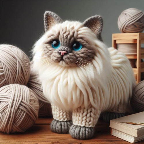 Single luxury ragdoll cat - single,