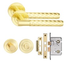 Bathroom door handle - handle, knurled