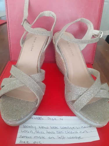 New look gold wedge - new,