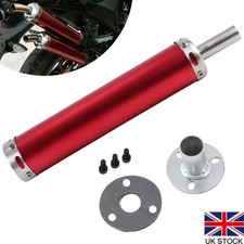 Motorcycle Exhaust Muffler Pipe Silencers For 2 Stroke Motorized Moped 60x280mm