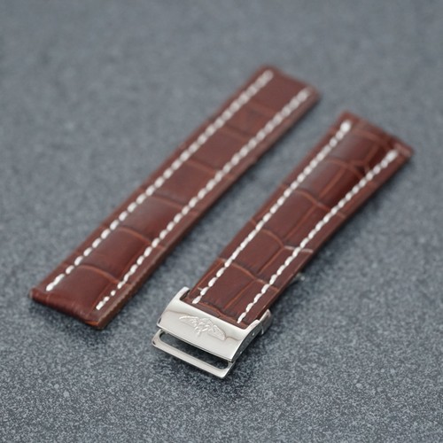 22mm 20mm brown crocodile - 22mm,