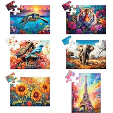 JIgsaw Puzzles x 6  with 16 Large Pieces  for Seniors Dementia & Alzheimer Gift