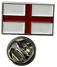 England St George Flag Pin Badge Enamel & Metal small rectangle Lapel Badge