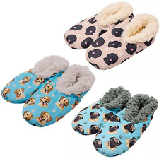 Ladies Dog Slippers Comfies comfortable washable Labradoodle Pug Labrador design