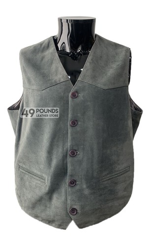 Men grey suede real - suede,