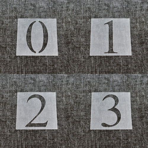 Number stencils choose - stencils, a