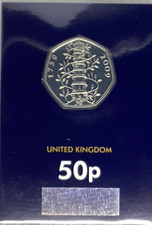 Genuine 1759 - 2009 Kew Gardens 2019 RE-ISSUE 50p coin Brilliant Uncirculated
