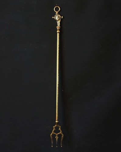 Victorian brass toasting - brass, fork