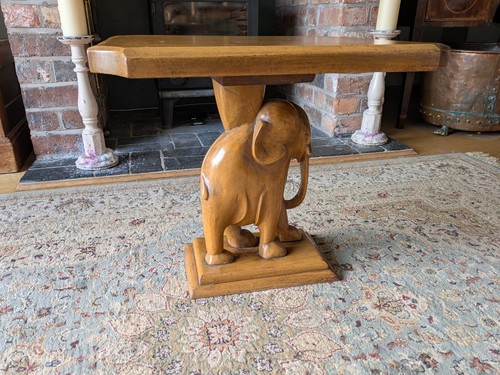 Carved wooden elephant side - carved,