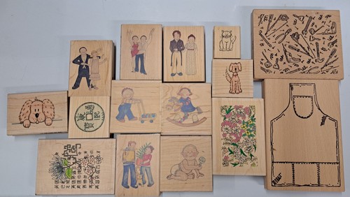 Lot wooden rubber - lot,