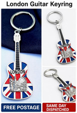 London Guitar Keyring UK