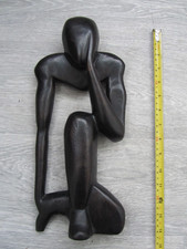 African hardwood sculpture of stylised man,35cm, 900grams