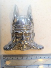 VIKING HEAD ROVER CAR RADIATOR BADGE ORNAMENT/MASCOT Vintage 1950s