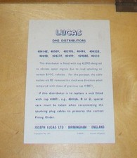 LUCAS DM2 DISTRIBUTORS CAP