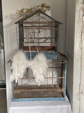 Antique French Wood And Wire Birdcage