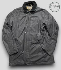 Barbour Deveron Wax Jacket Men’s Large Navy