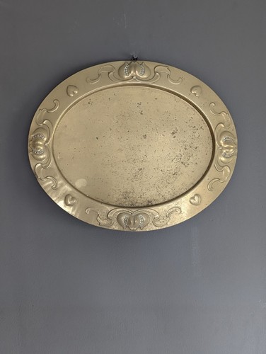 Vintage brass oval - vintage,