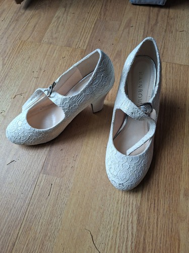 Rainbow ivory lace court shoes - rainbow,