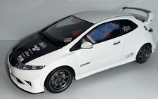1/18 OTTO HONDA FN2 CIVIC MUGEN WHITE TYPE R MODIFIED WITH JDM/MUGEN DECALS