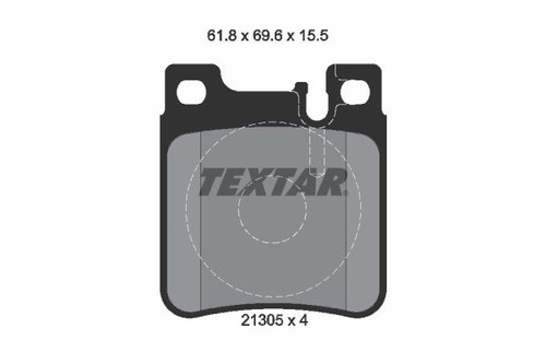 Rear brake pad set - brake,