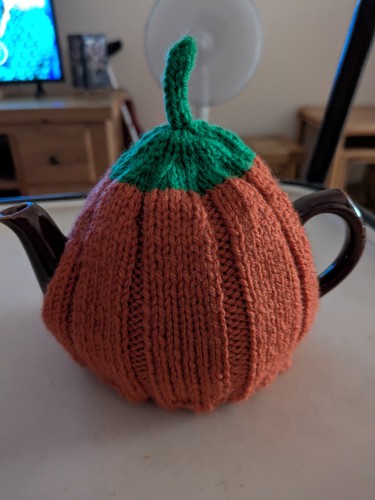Hand knitted tea cosy for - tea,