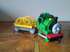 Lego® Duplo TRAIN Percy from Thomas the Tank Engine pulling Flatbed and Bridge