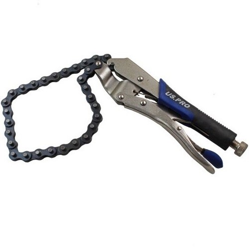 Locking chain wrench clamp - locking,