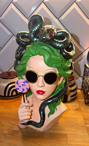 Medusa bust resin figurine - medusa,