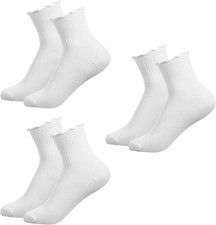 3 Pairs of Women's White Lace