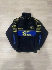 Unisex Adults Subaru F1 Team Racing Embroidery Cotton Padded Zip Jacket Black***
