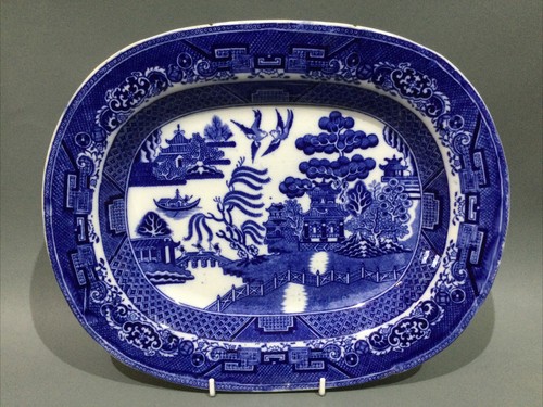 Antique blue white - blue, “