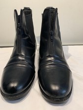 Rhinegold Adults Classic Leather Jodhpur Boots Size 6, Black