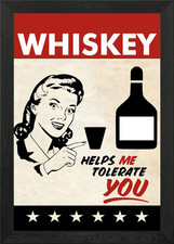 WHISKEY TOLERATE WOMAN Framed