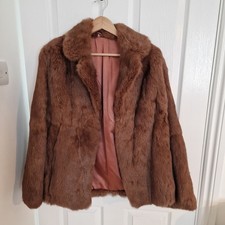Real Coney Fur Jacket Short Size 12 Made In Korea