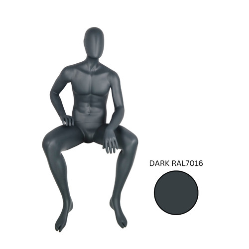 Male casual sitting mannequin - male,