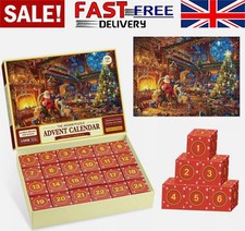 Jigsaw Puzzle Advent Calendar 2025,1008 Shaped Piece with Santa's Surprise Theme