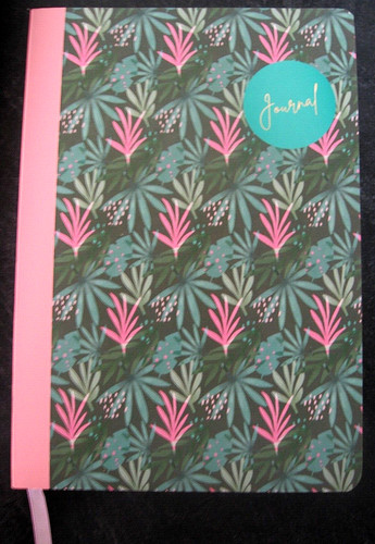 Journal pink palm notebook - journal,